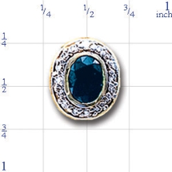 AC503 14K BEZEL SAPPHIRE & DIAMOND SLIDE 